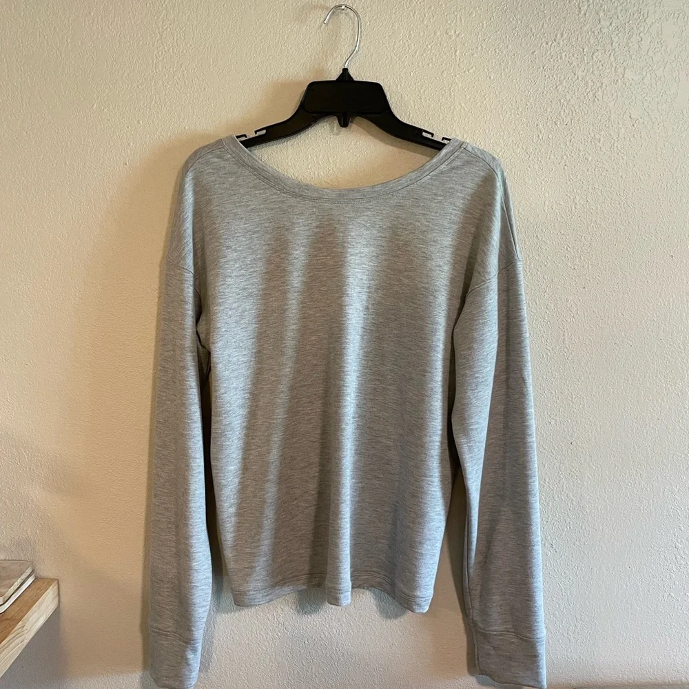 Gray Ruched Sweatshirt - Picture 2 of 2